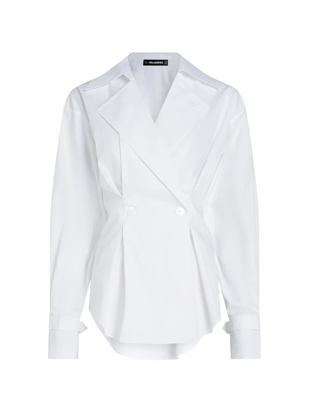 Karl Lagerfeld double-breasted pleated shirt - Weiß