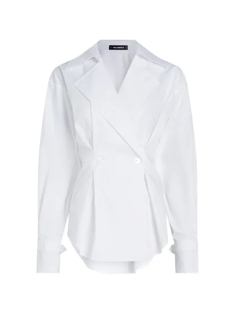 Karl Lagerfeld chemise boutonnée à design plissé