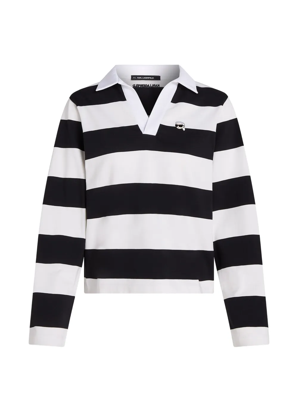 Karl Lagerfeld Ikonik striped long-sleeve T-shirt - Nero