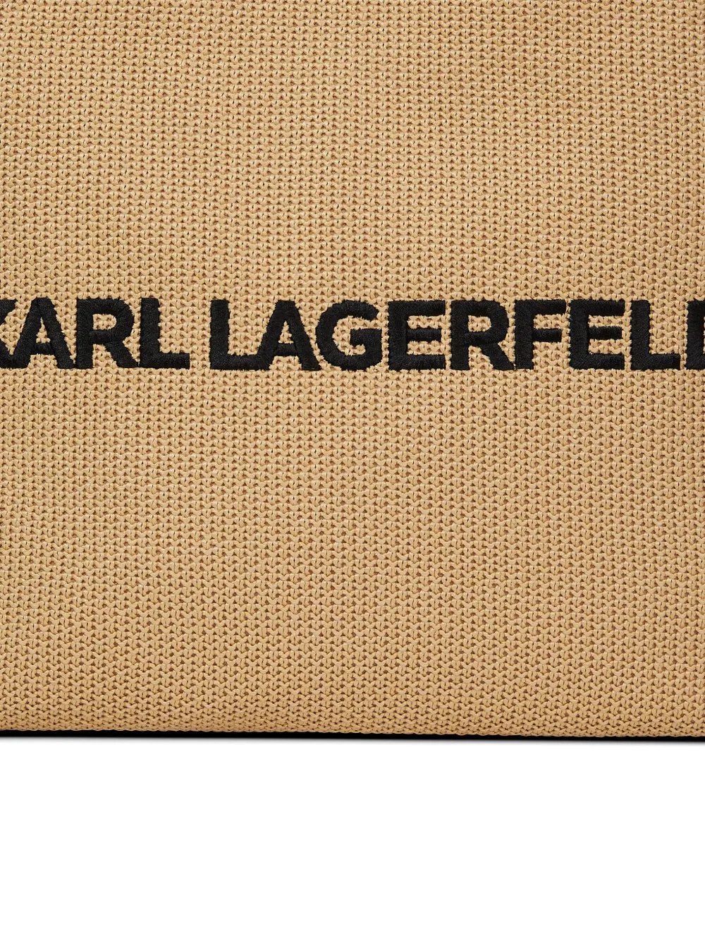Karl Lagerfeld Grote shopper met raffia-effect Beige