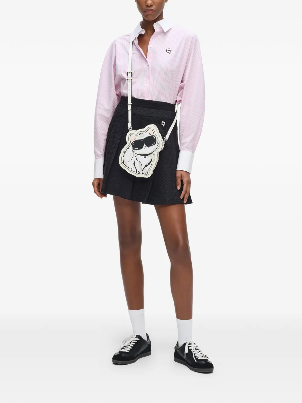 Karl Lagerfeld Ikonik Choupette crossbodytas Wit