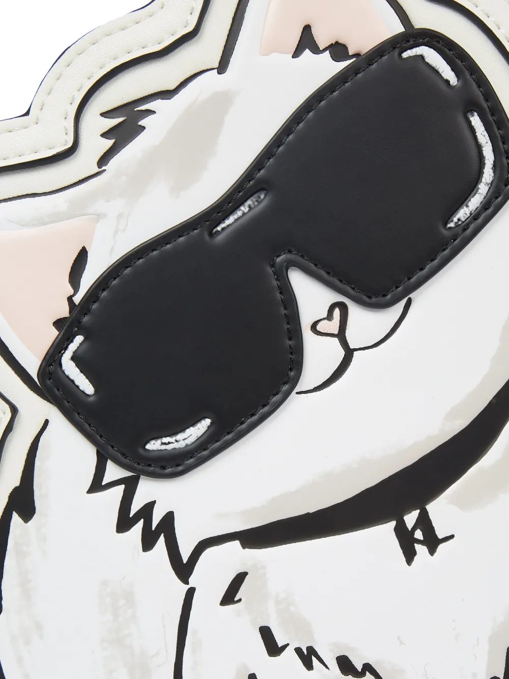 Karl Lagerfeld Ikonik Choupette crossbodytas Wit