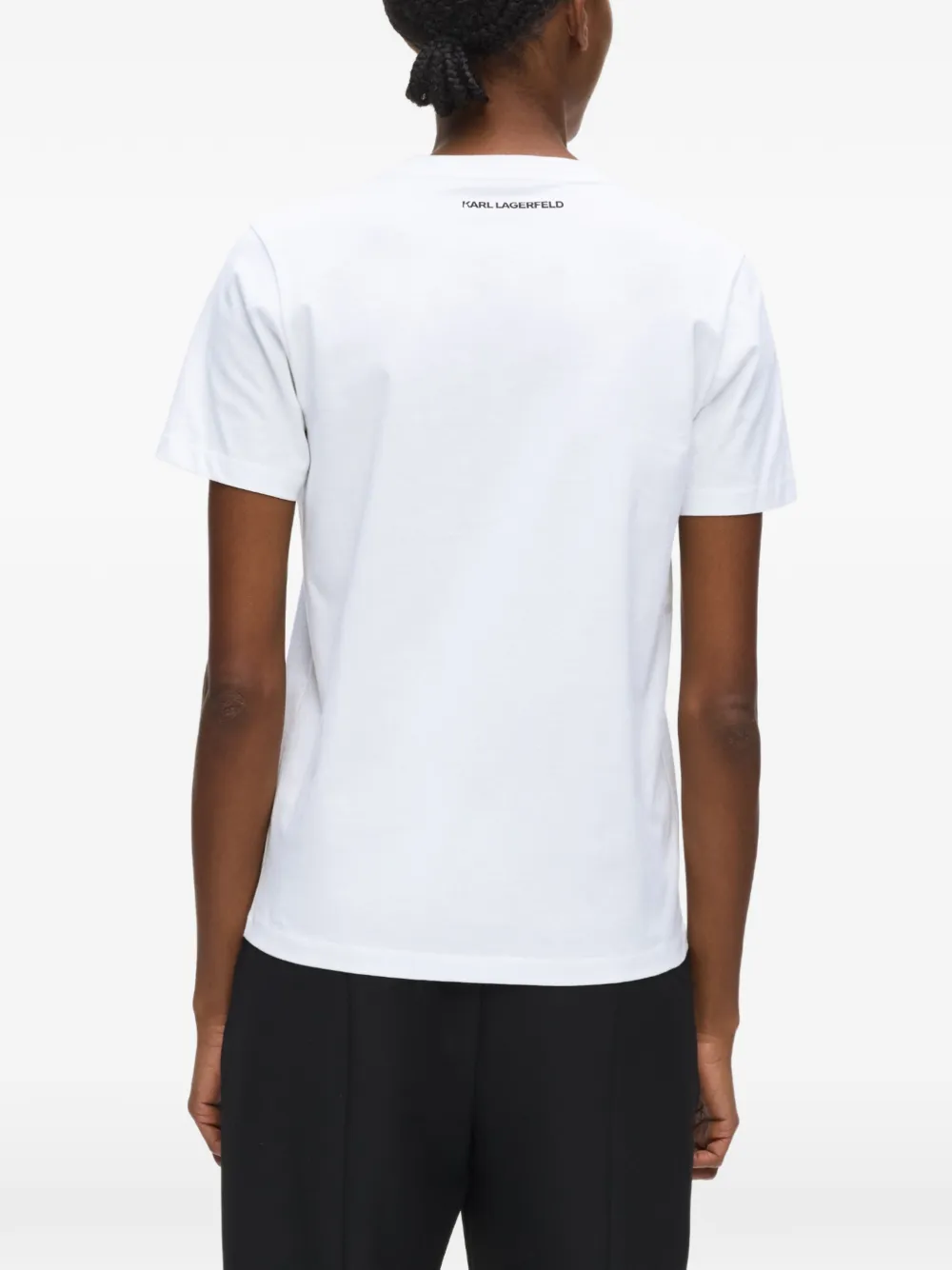 Karl Lagerfeld T-shirt met portretprint Wit