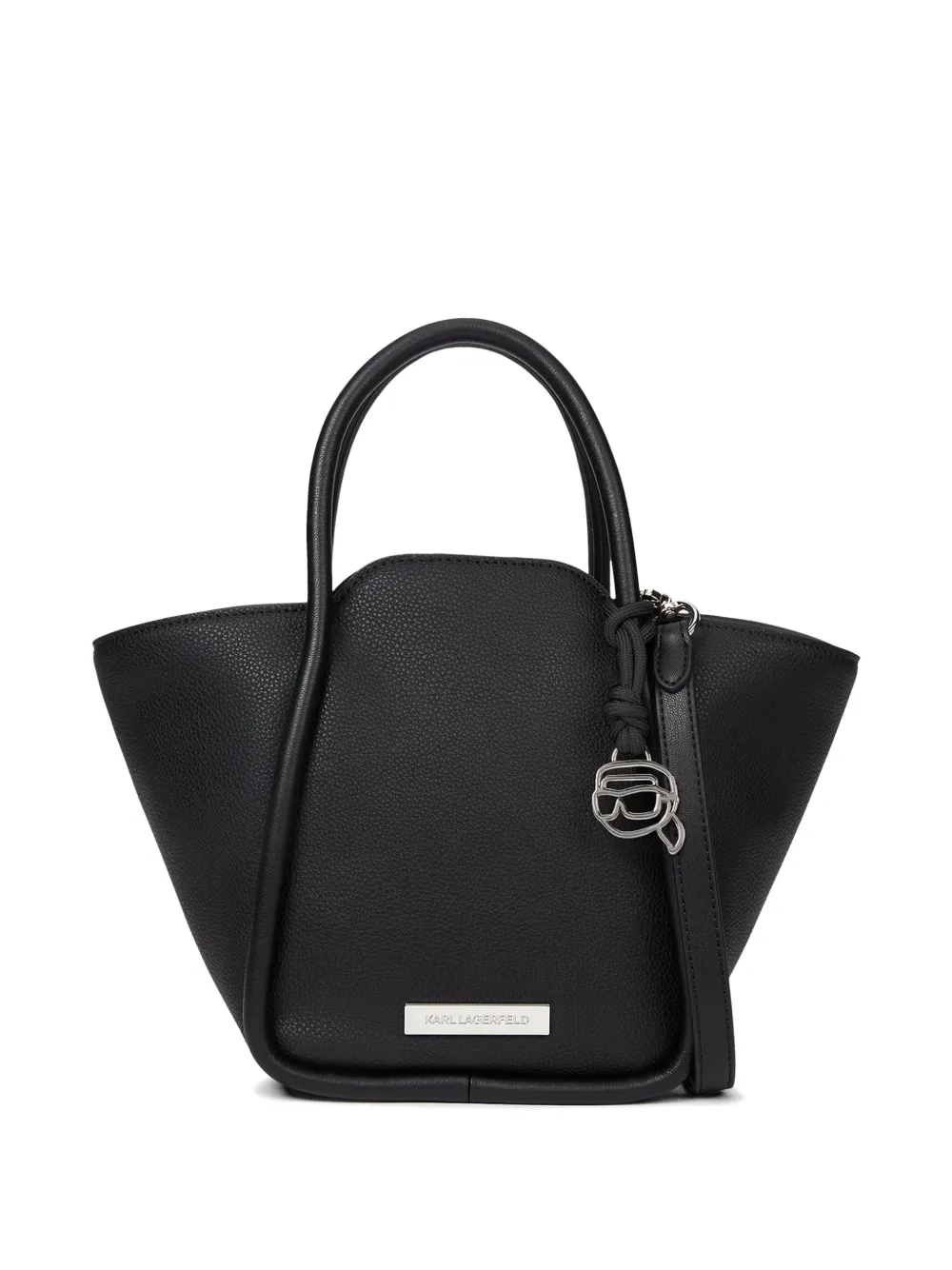 Karl Lagerfeld Ikon pebbled tote bag - Nero