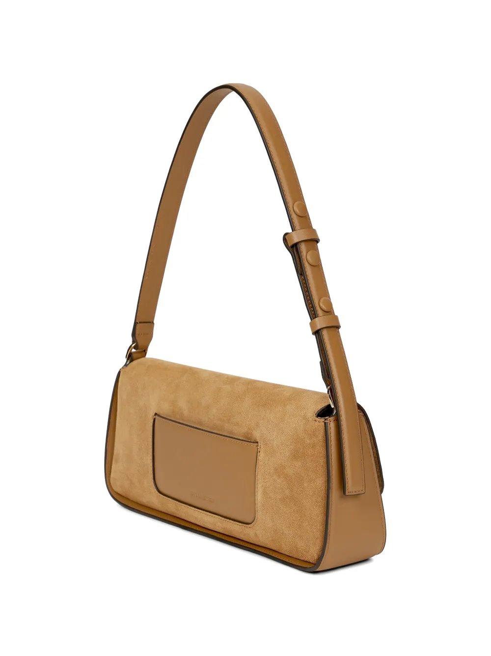 Karl Lagerfeld Signature suède schoudertas Beige