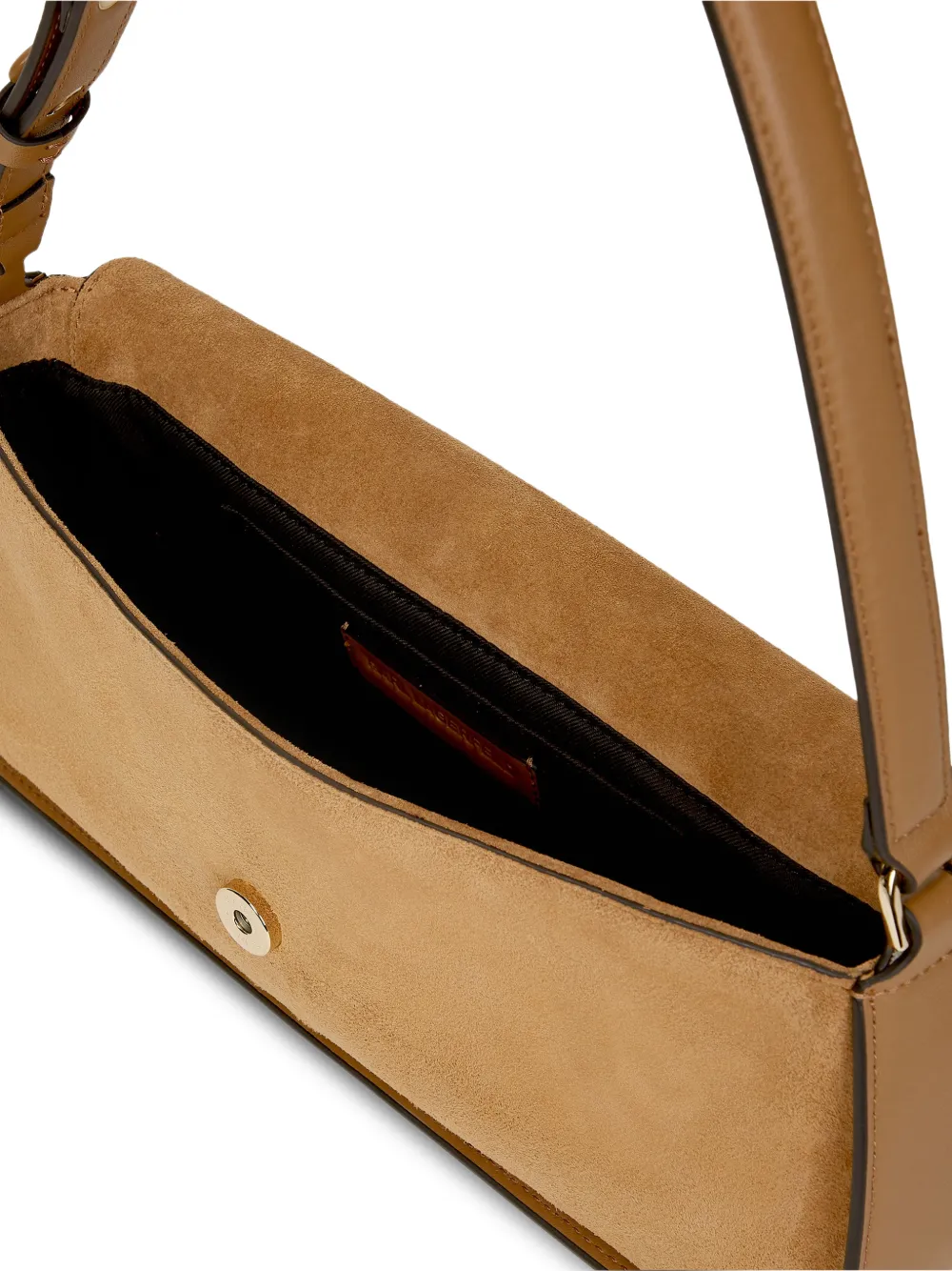 Karl Lagerfeld Signature suède schoudertas Beige