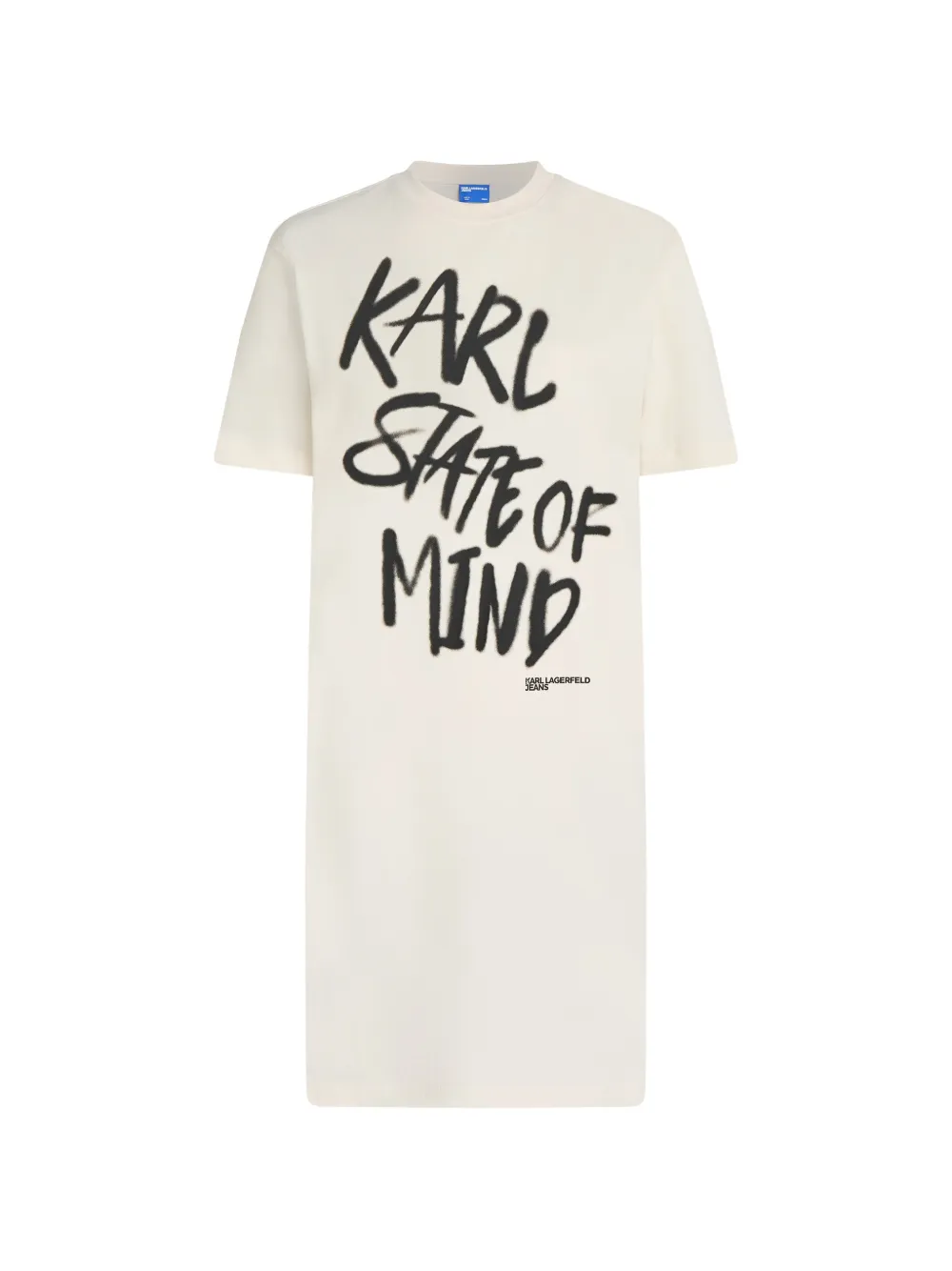 Karl Lagerfeld Jeans Abito corto modello T-shirt con stampa - Toni neutri