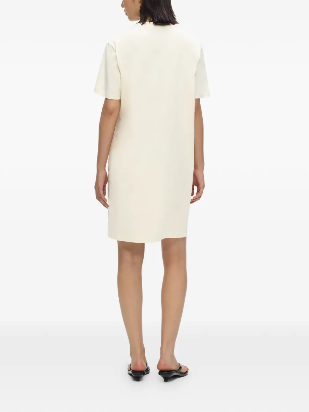 Karl Lagerfeld Jeans T-shirtjurk met tekst Beige