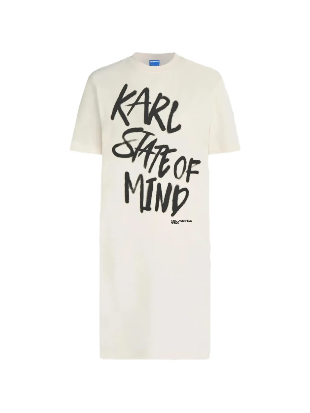 Karl Lagerfeld Jeans Abito corto modello T-shirt con stampa - Toni neutri