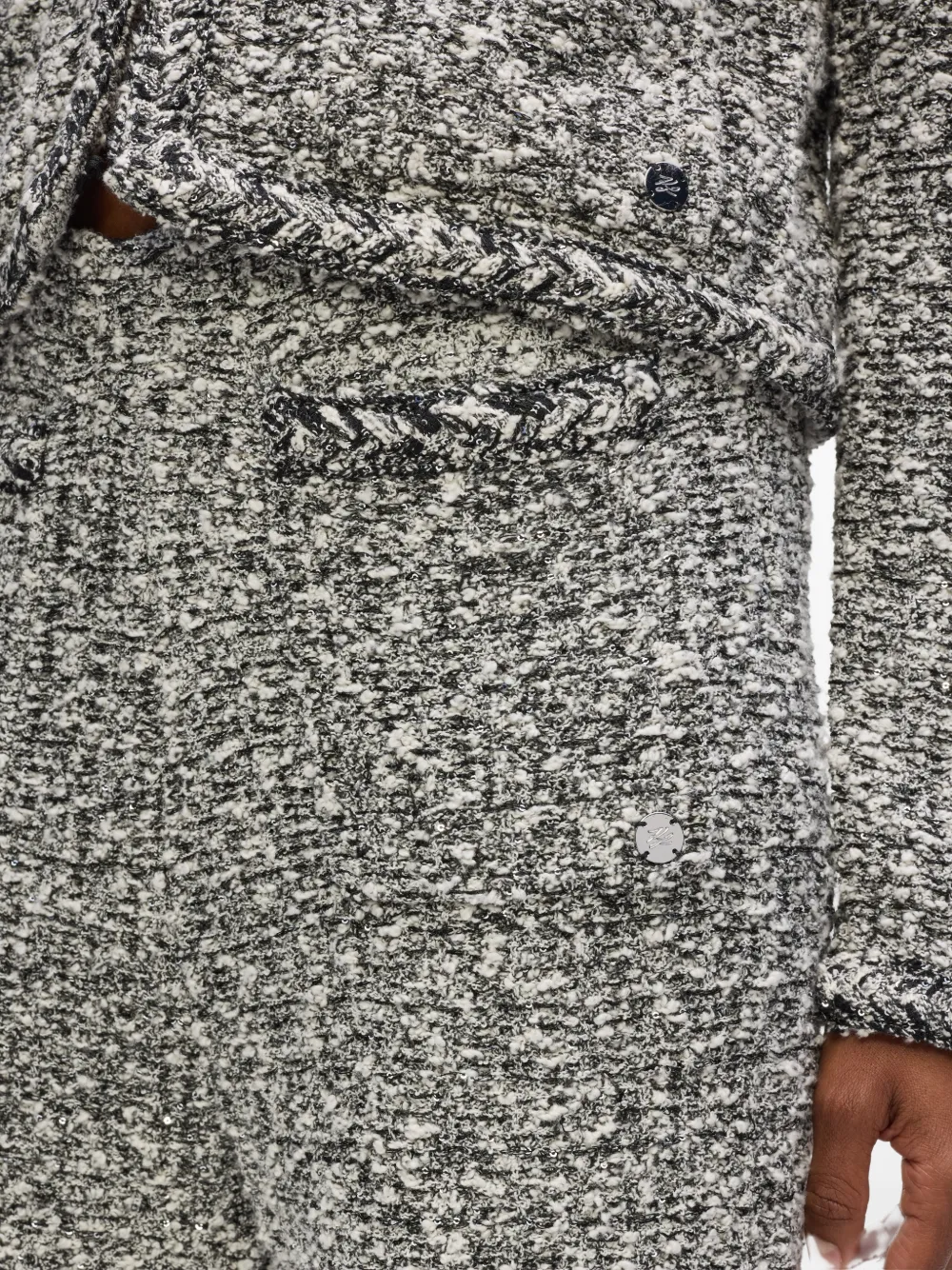 Karl Lagerfeld Bouclé gebreide broek Wit