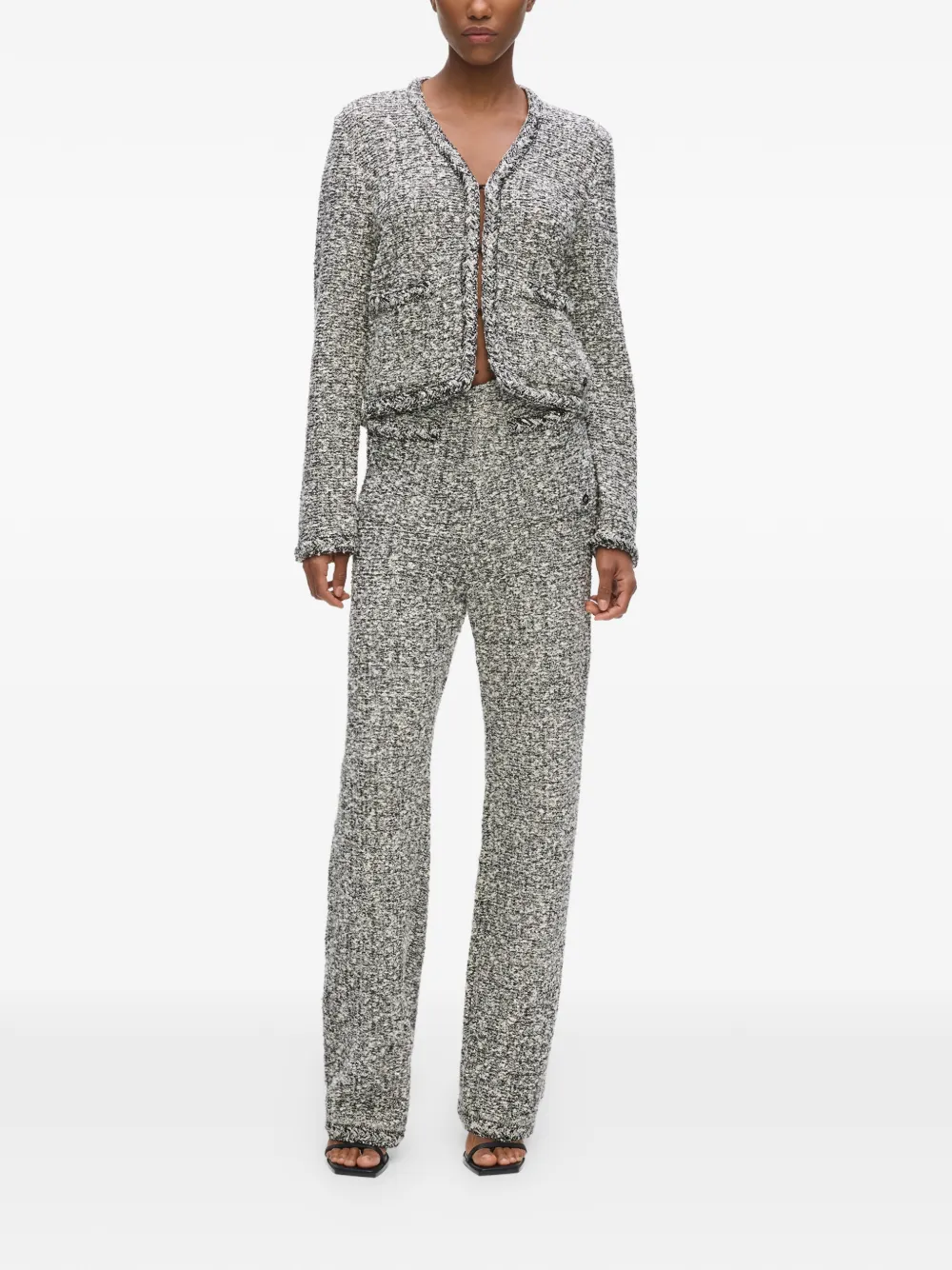 Karl Lagerfeld Bouclé gebreide broek Wit