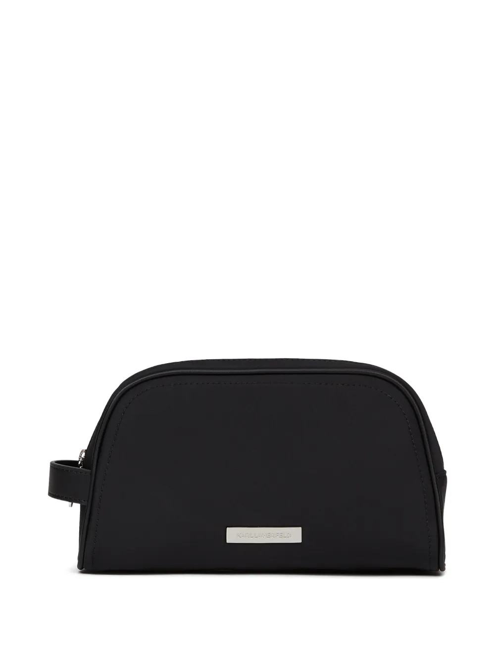 Karl Lagerfeld logo-plaque make up bag - Schwarz