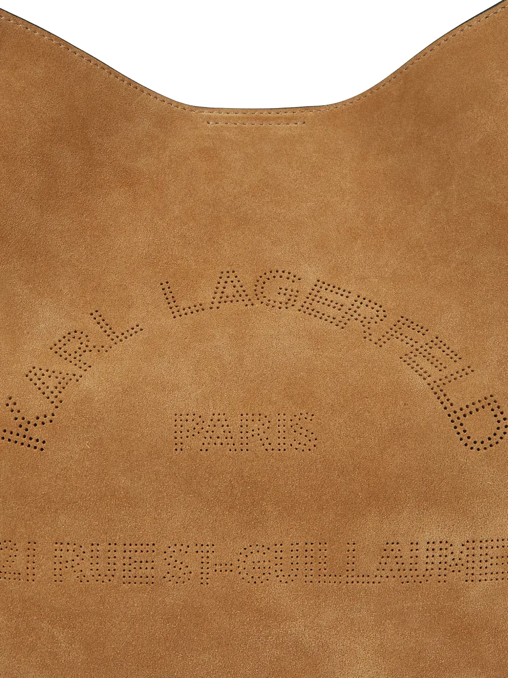 Karl Lagerfeld K Daily suède schoudertas Beige