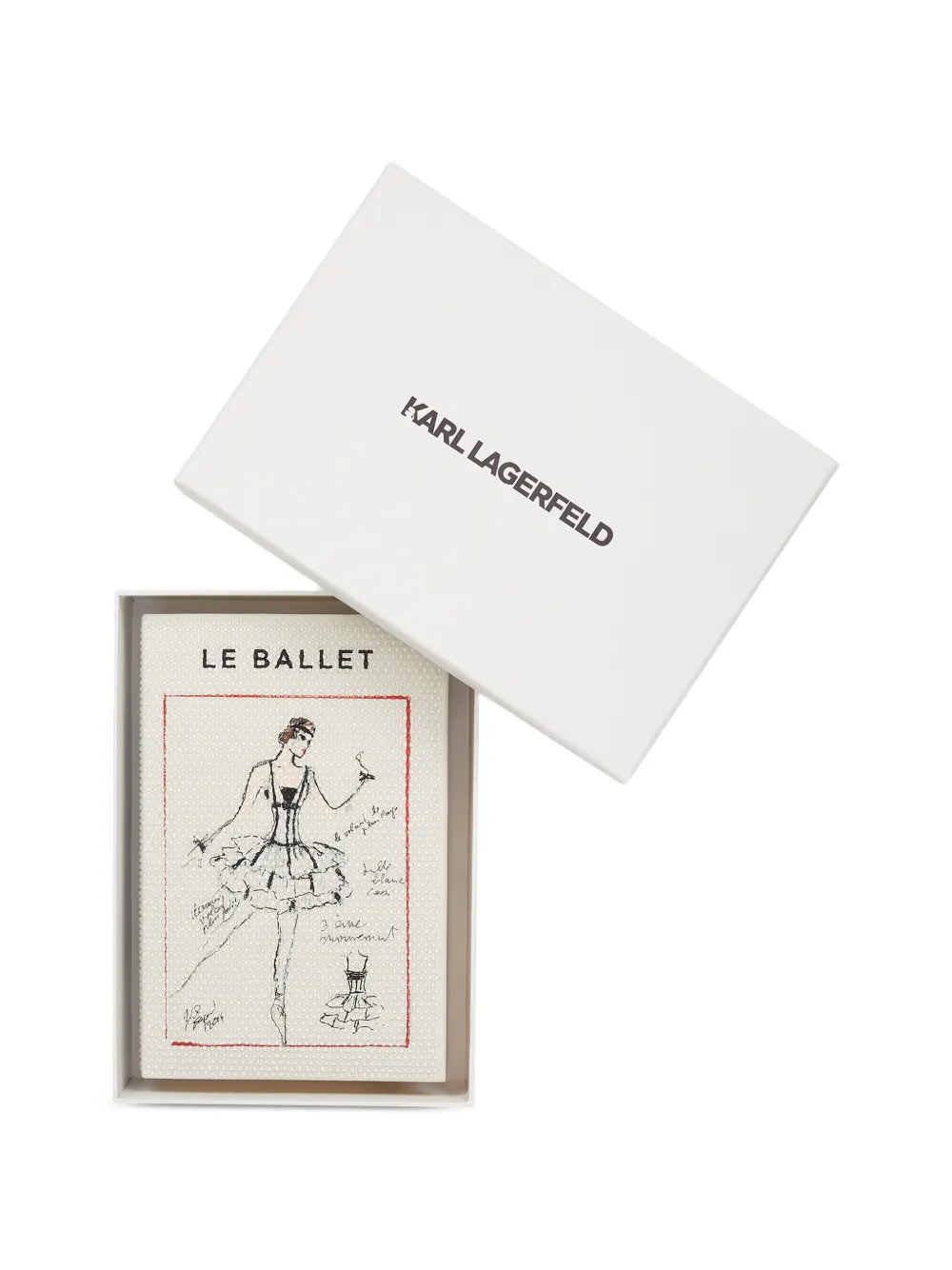 Karl Lagerfeld K Soiree clutch met boek-print Beige