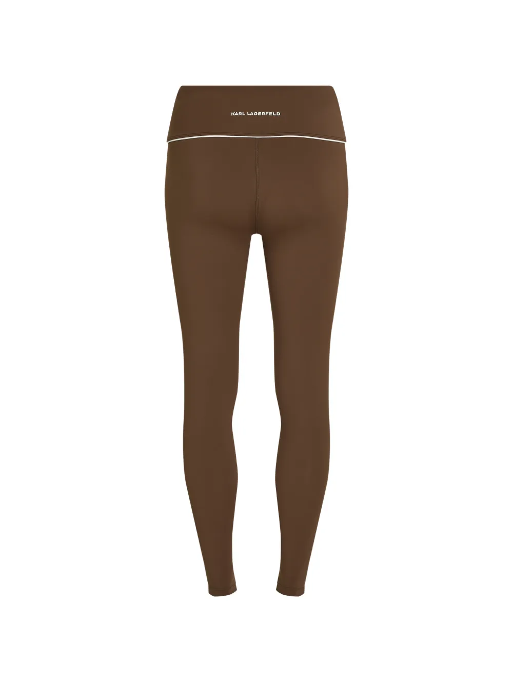 Karl Lagerfeld Legging met contrasterende afwerking Bruin