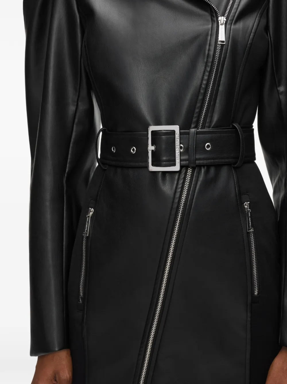 Karl Lagerfeld Bikerjurk met ceintuur Zwart