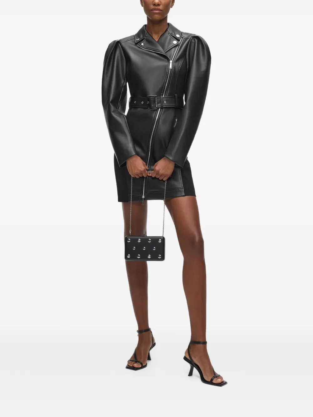 Karl Lagerfeld Bikerjurk met ceintuur Zwart