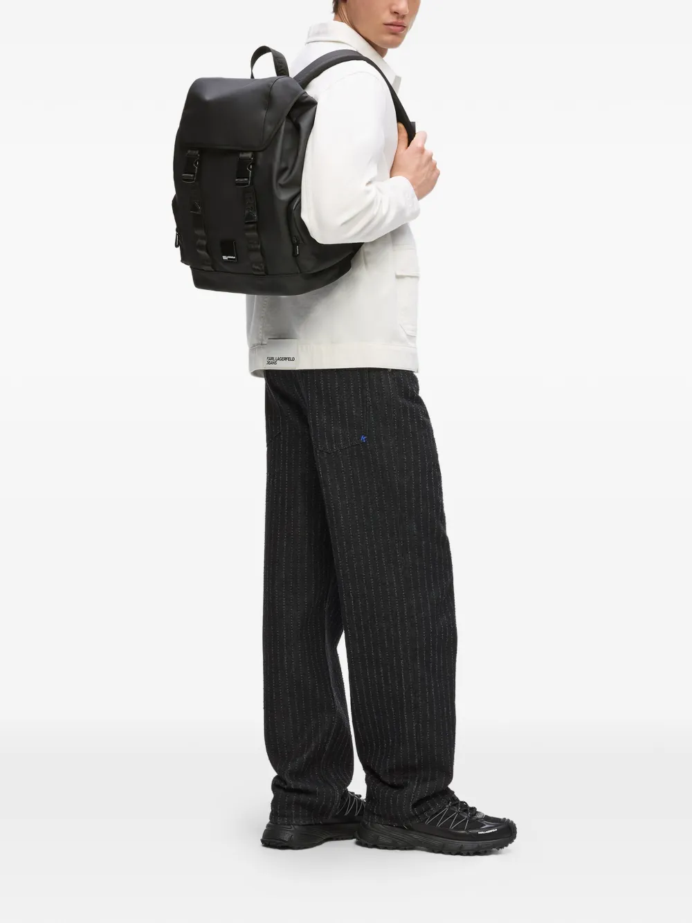 Karl Lagerfeld Jeans Venture rugzak met gesp Zwart