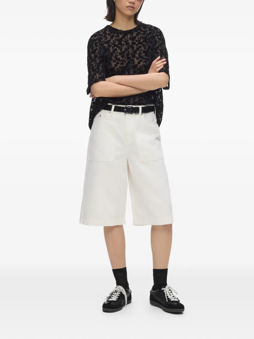 Karl Lagerfeld Jeans Denim bermuda shorts Beige