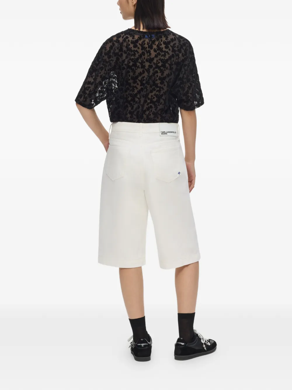 Karl Lagerfeld Jeans Denim bermuda shorts Beige
