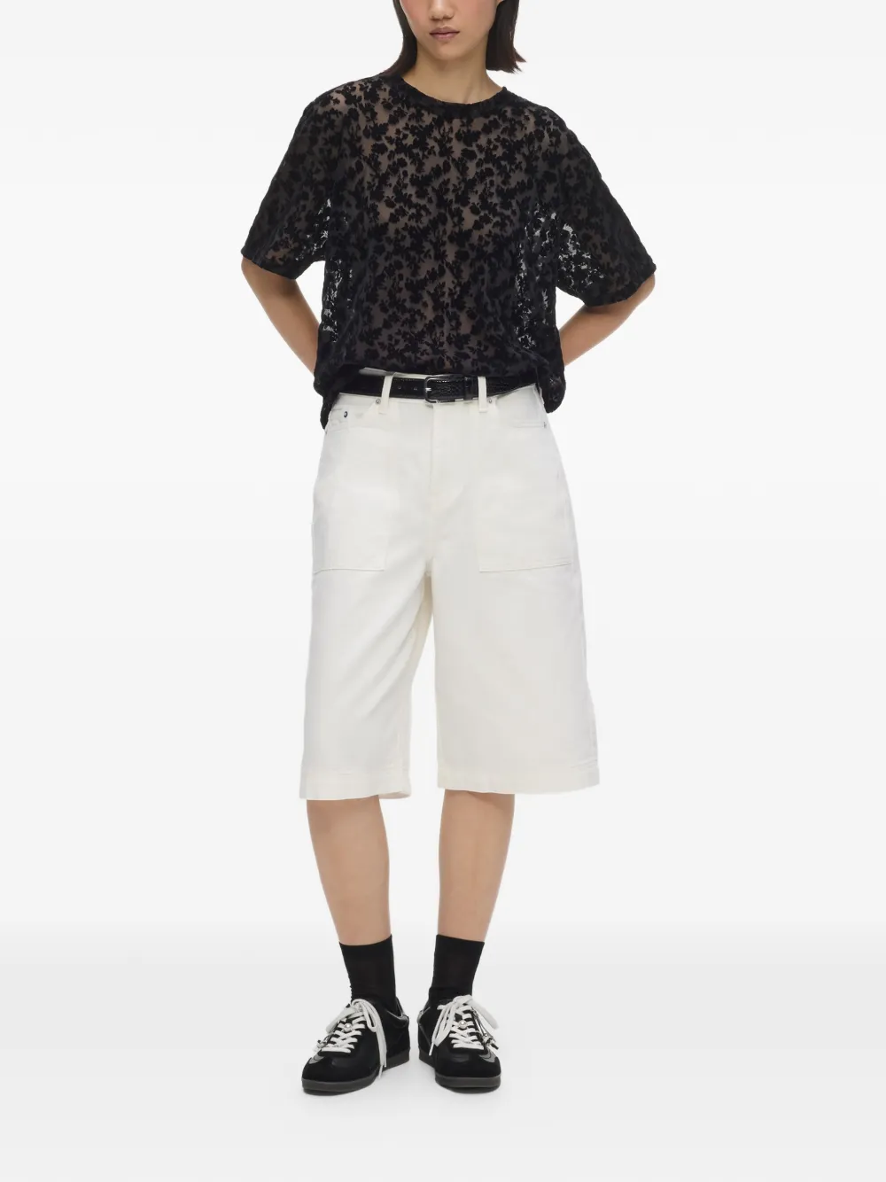 Karl Lagerfeld Jeans Denim bermuda shorts Beige