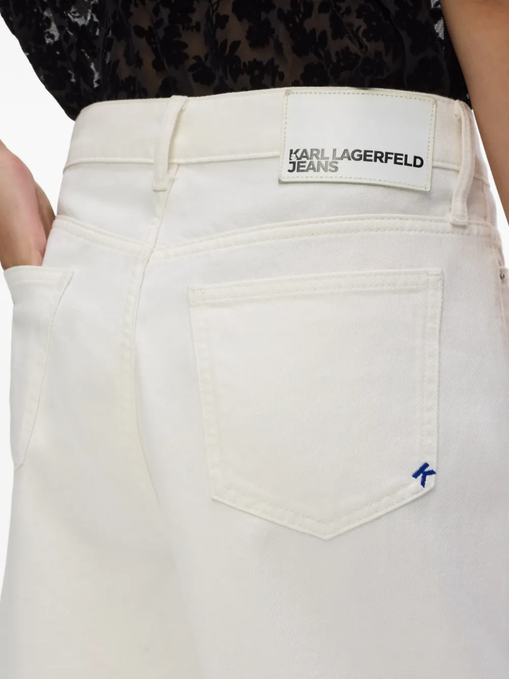 Karl Lagerfeld Jeans Denim bermuda shorts Beige