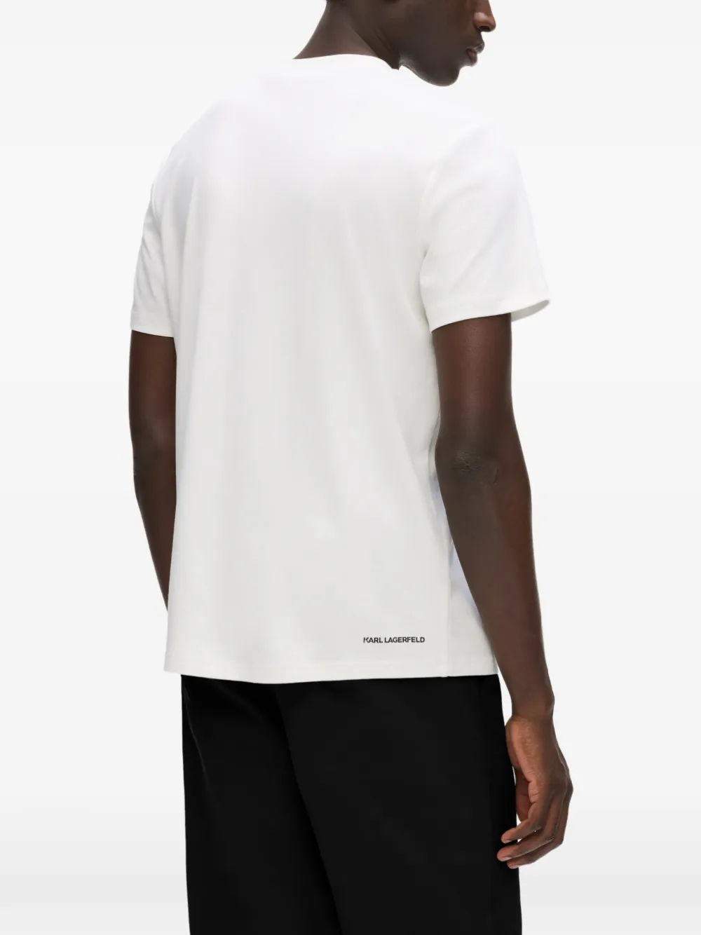 Karl Lagerfeld T-shirt met geborduurd logo Wit