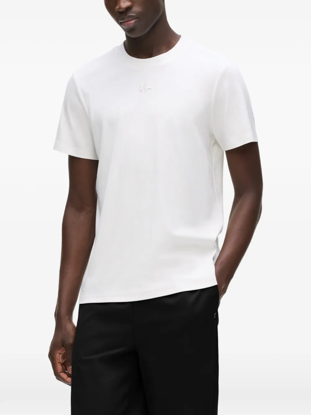 Karl Lagerfeld T-shirt met geborduurd logo Wit