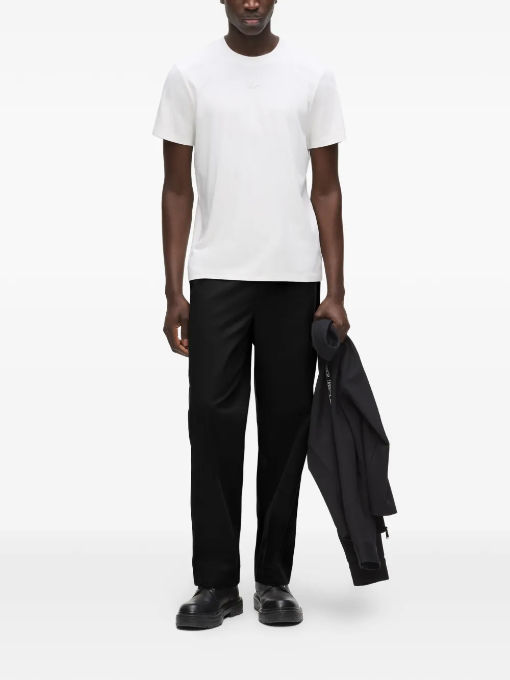 Karl Lagerfeld T-shirt met geborduurd logo Wit