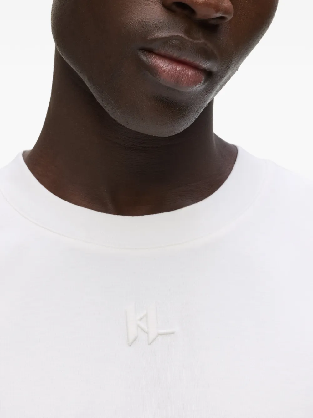 Karl Lagerfeld T-shirt met geborduurd logo Wit