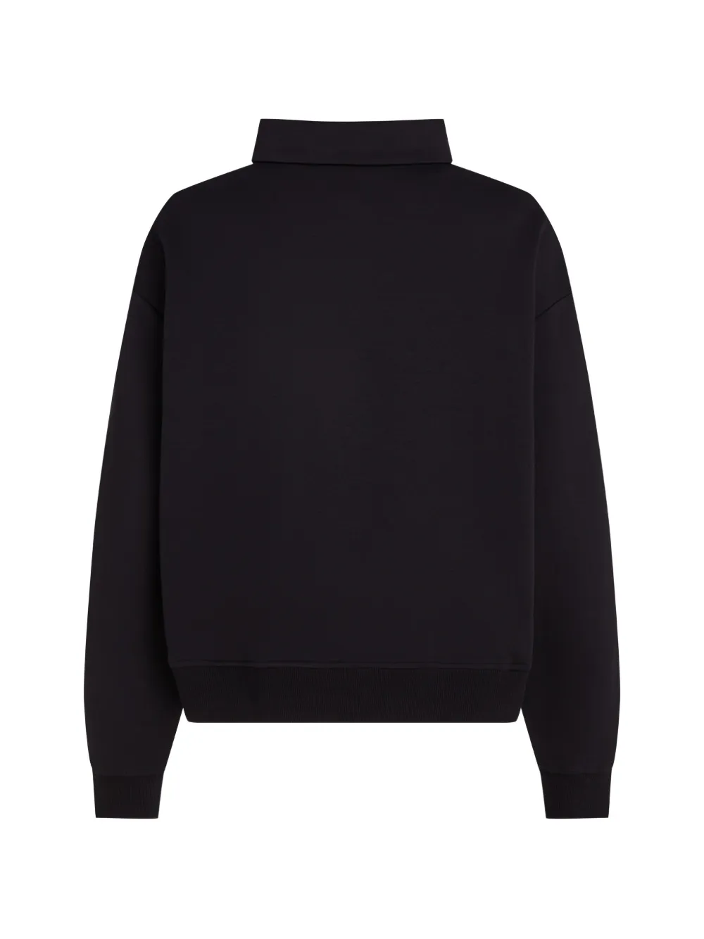 Karl Lagerfeld Trui met kwartrits en logo-print Zwart