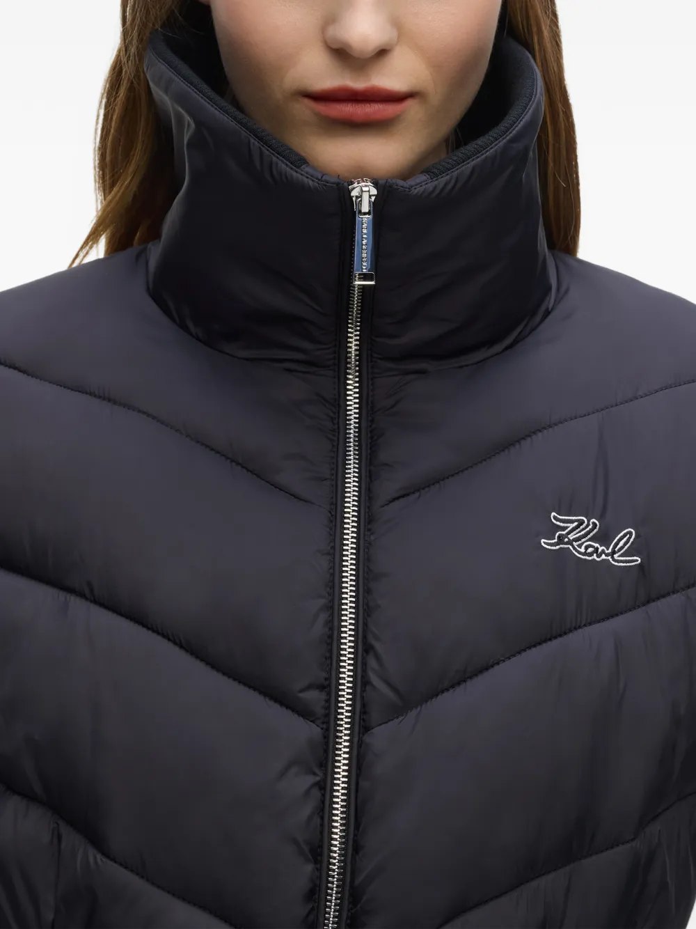 Karl Lagerfeld Bodywarmer met logopatch Zwart