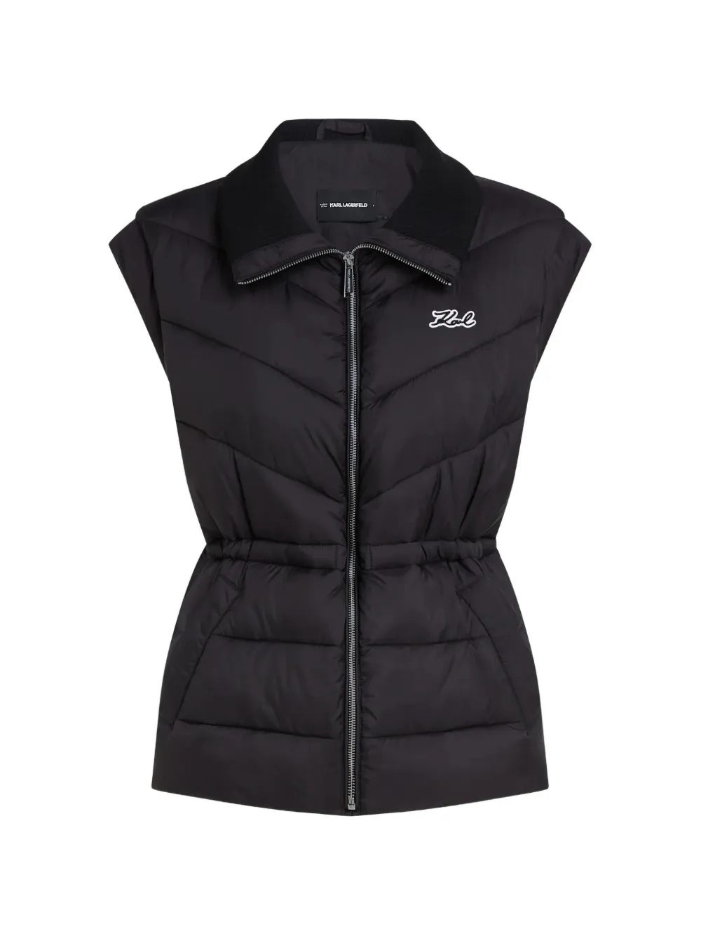 Karl Lagerfeld Bodywarmer met logopatch Zwart