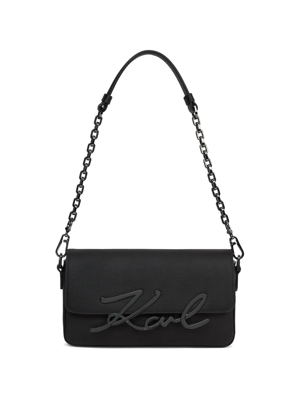 Karl Lagerfeld small K/Signature chain shoulder bag - Nero