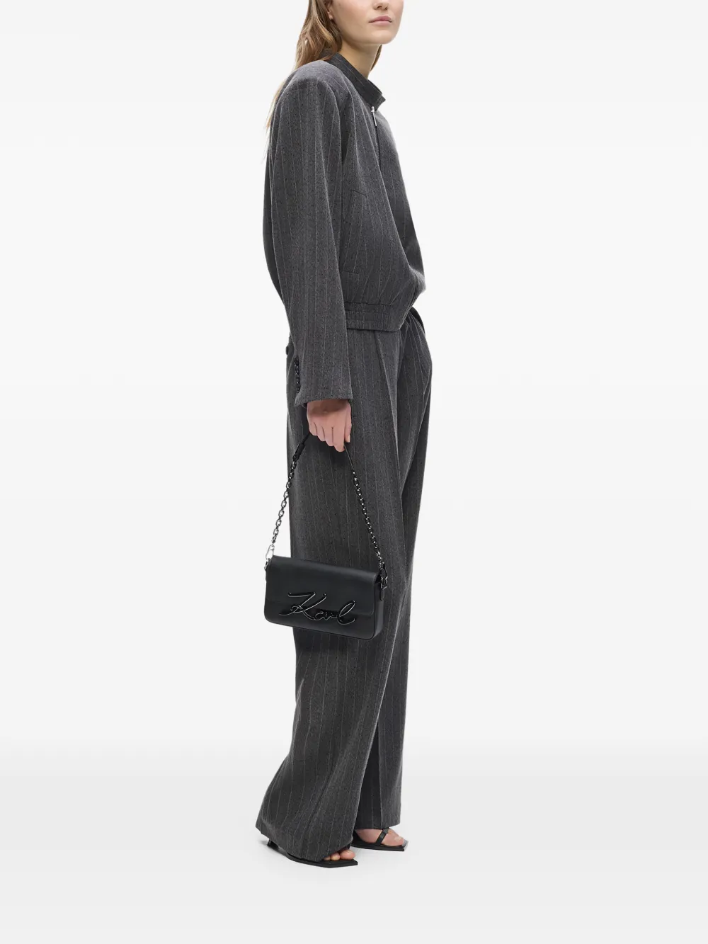 Karl Lagerfeld K Signature kleine schoudertas Zwart
