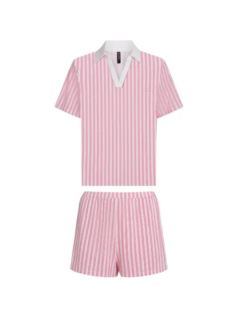 Karl Lagerfeld Signature stripe-print pajamas