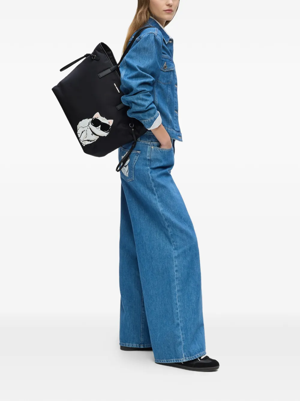 Karl Lagerfeld Ikon Choupette shopper Zwart