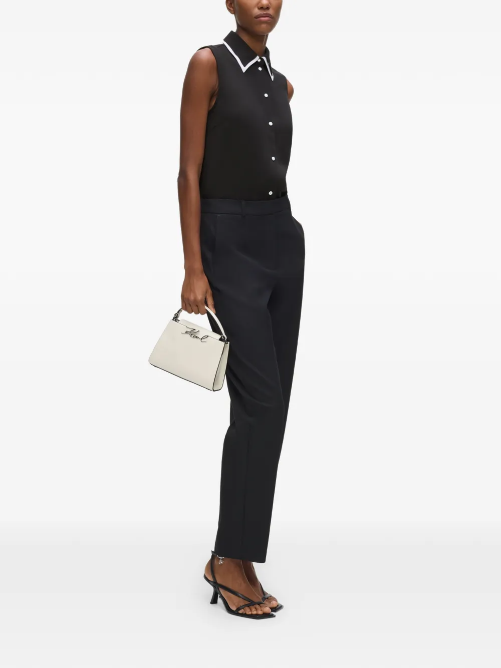 Karl Lagerfeld Mouwloze blouse Zwart