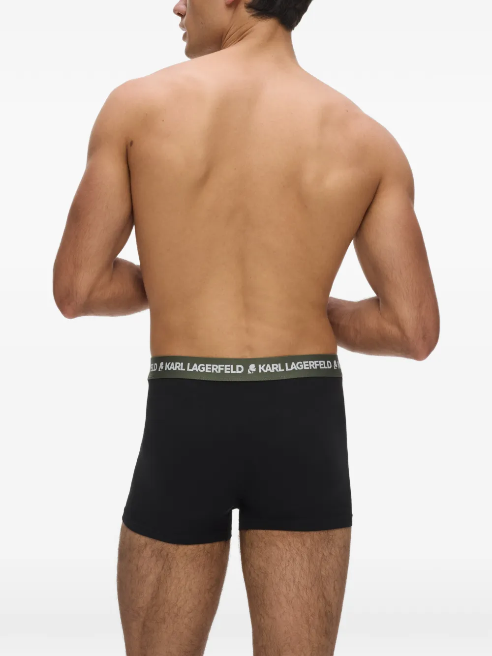 Karl Lagerfeld Vijf boxershorts met logoband Zwart
