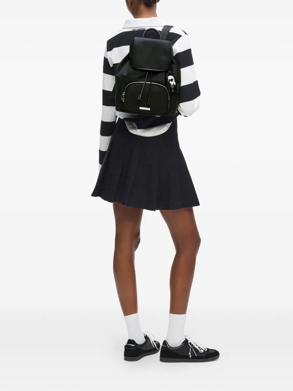 Karl Lagerfeld Ikon rugzak met label Zwart