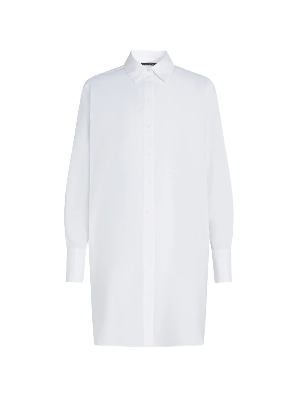 Karl Lagerfeld pearl-embellished poplin tunic - Weiß