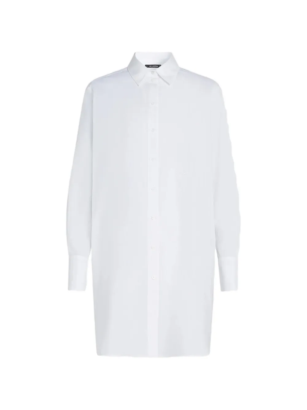 Karl Lagerfeld pearl-embellished poplin tunic - Bianco