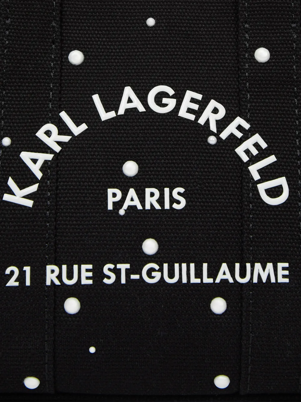 Karl Lagerfeld Rue St-Guillaume mini-shopper verfraaid met parels Zwart