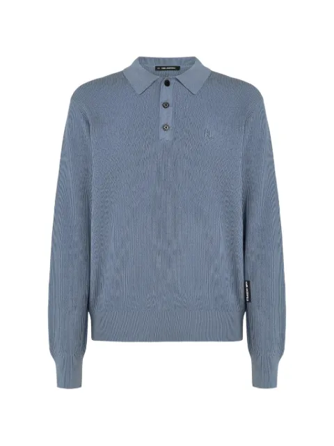 Karl Lagerfeld ribstrikket polo
