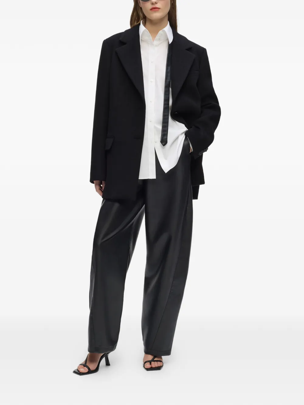 Karl Lagerfeld Mantel met enkele rij knopen Zwart