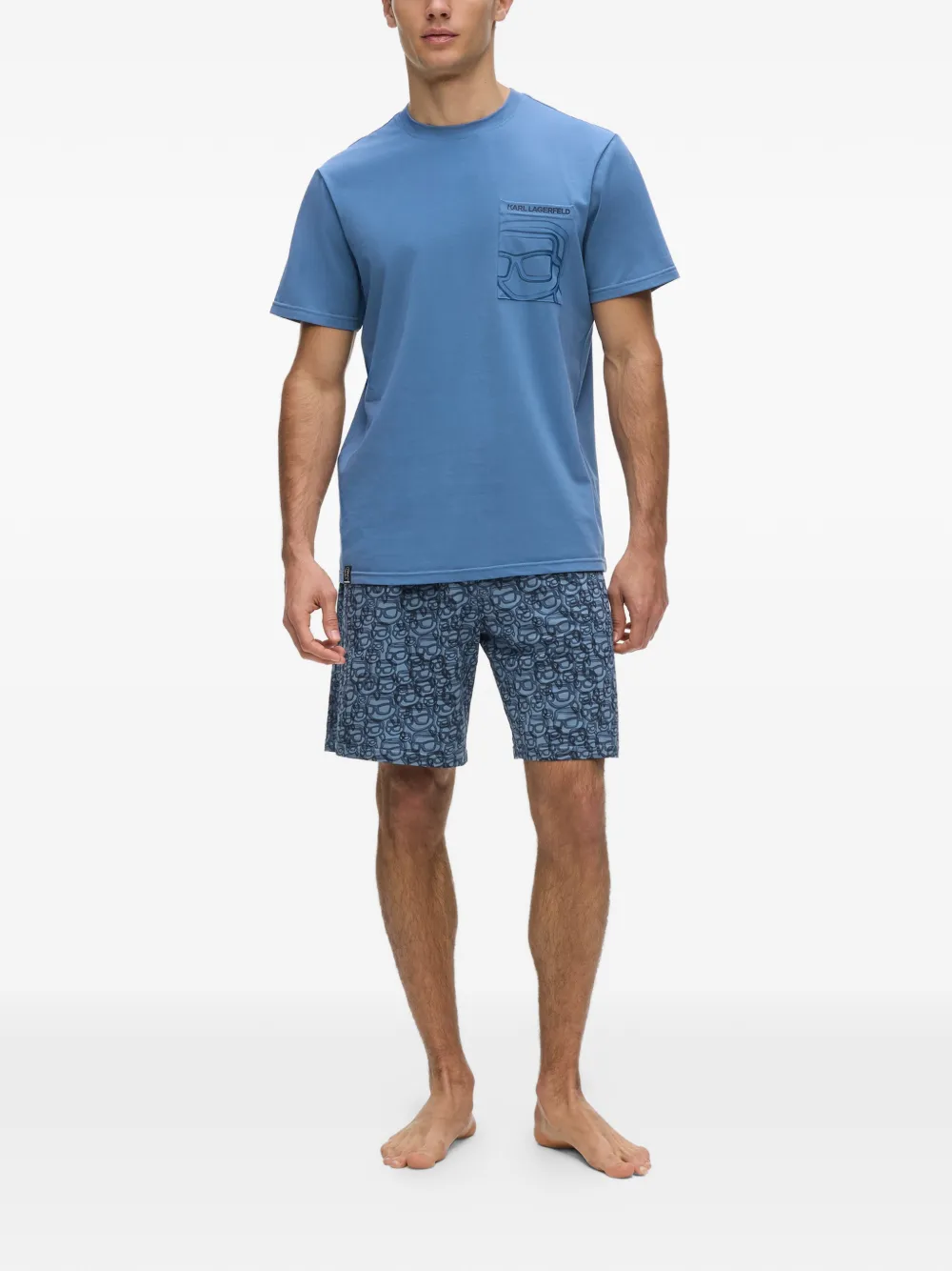 Karl Lagerfeld Pyjama met print Blauw