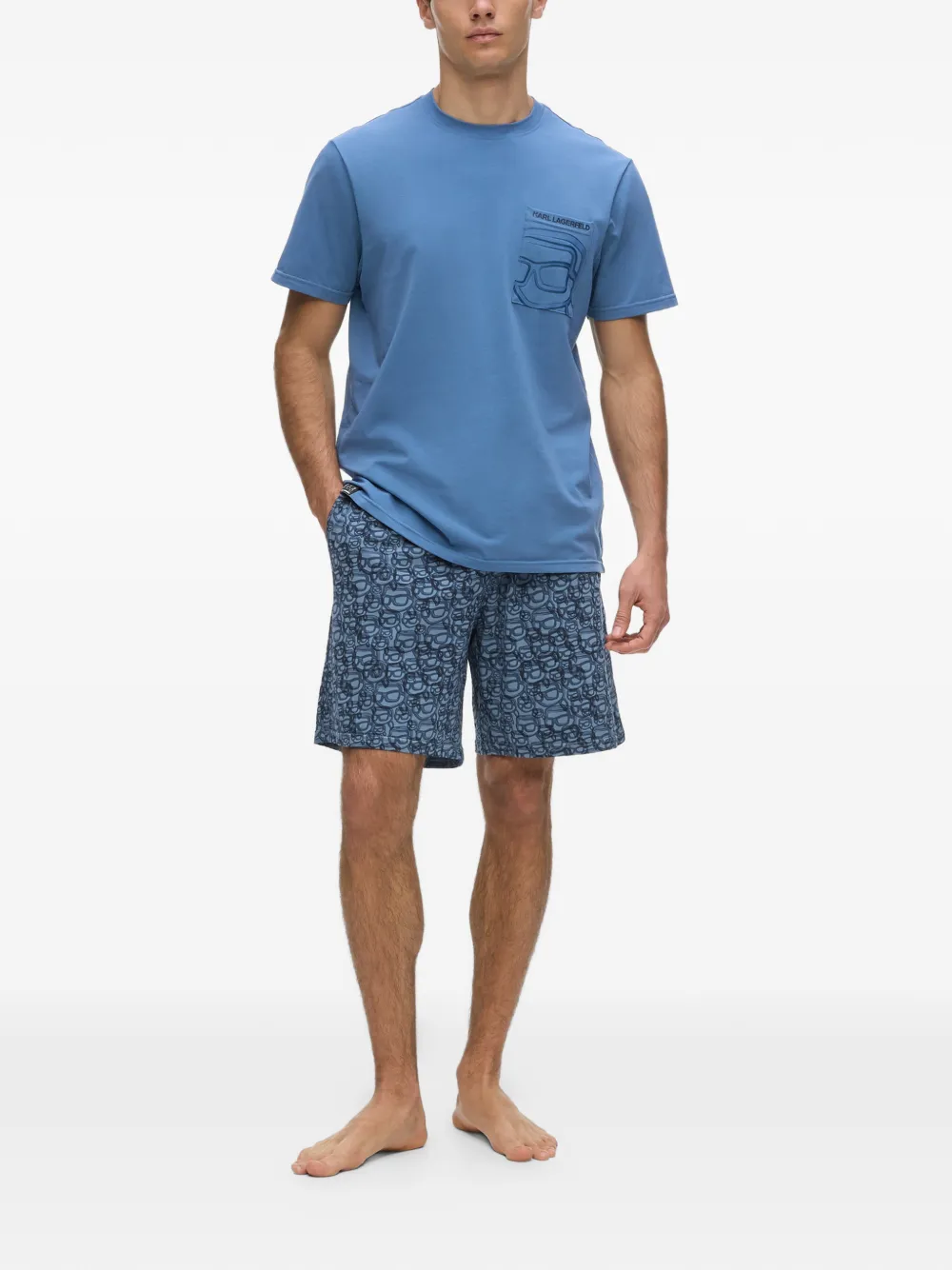Karl Lagerfeld Pyjama met print Blauw