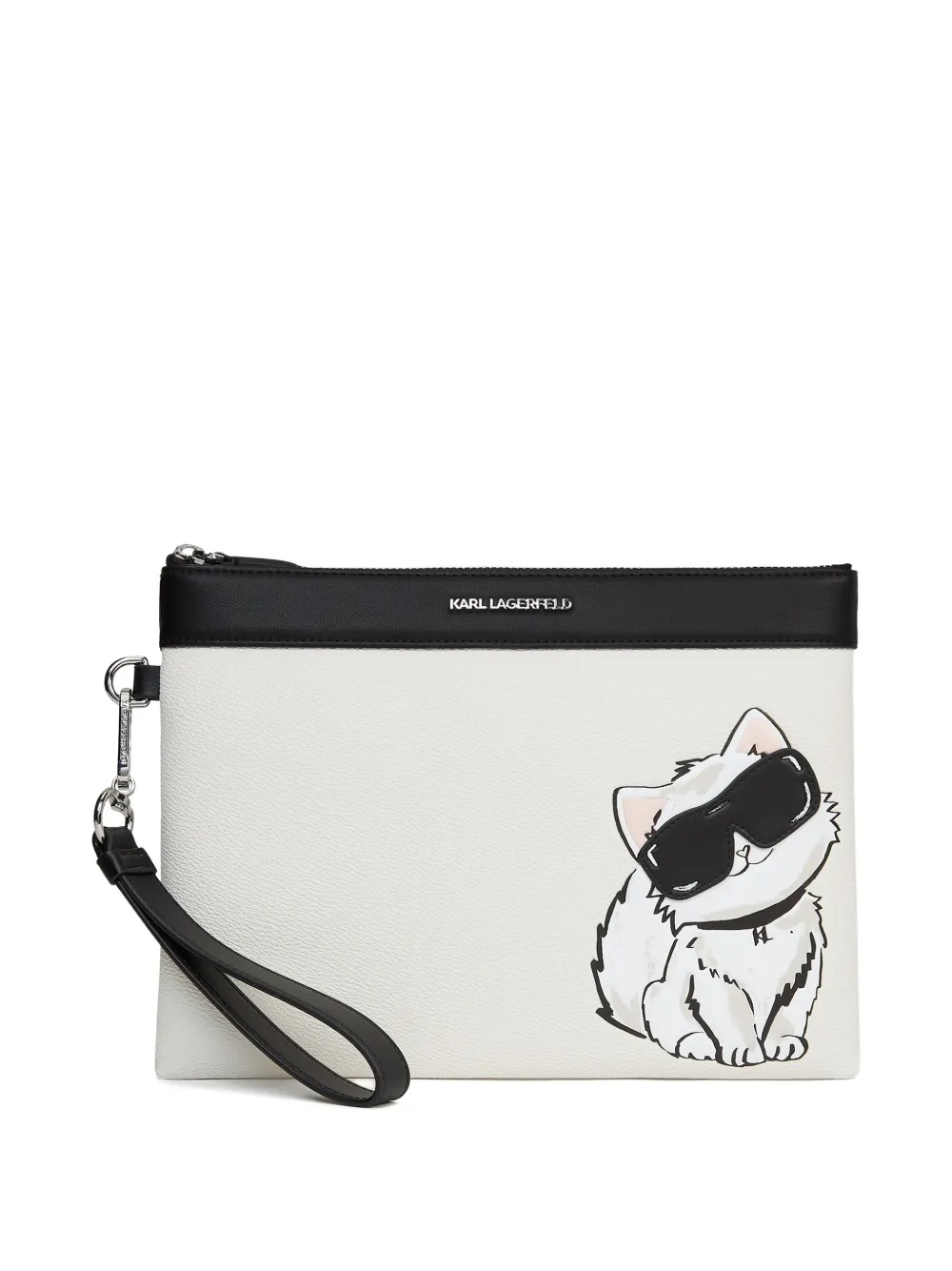 Karl Lagerfeld cat-motil clutch - Bianco