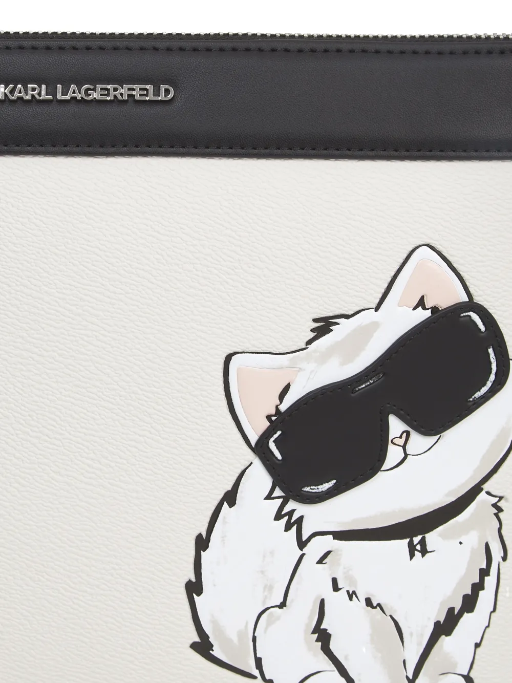 Karl Lagerfeld Ikon Choupette Pouch | White | FARFETCH