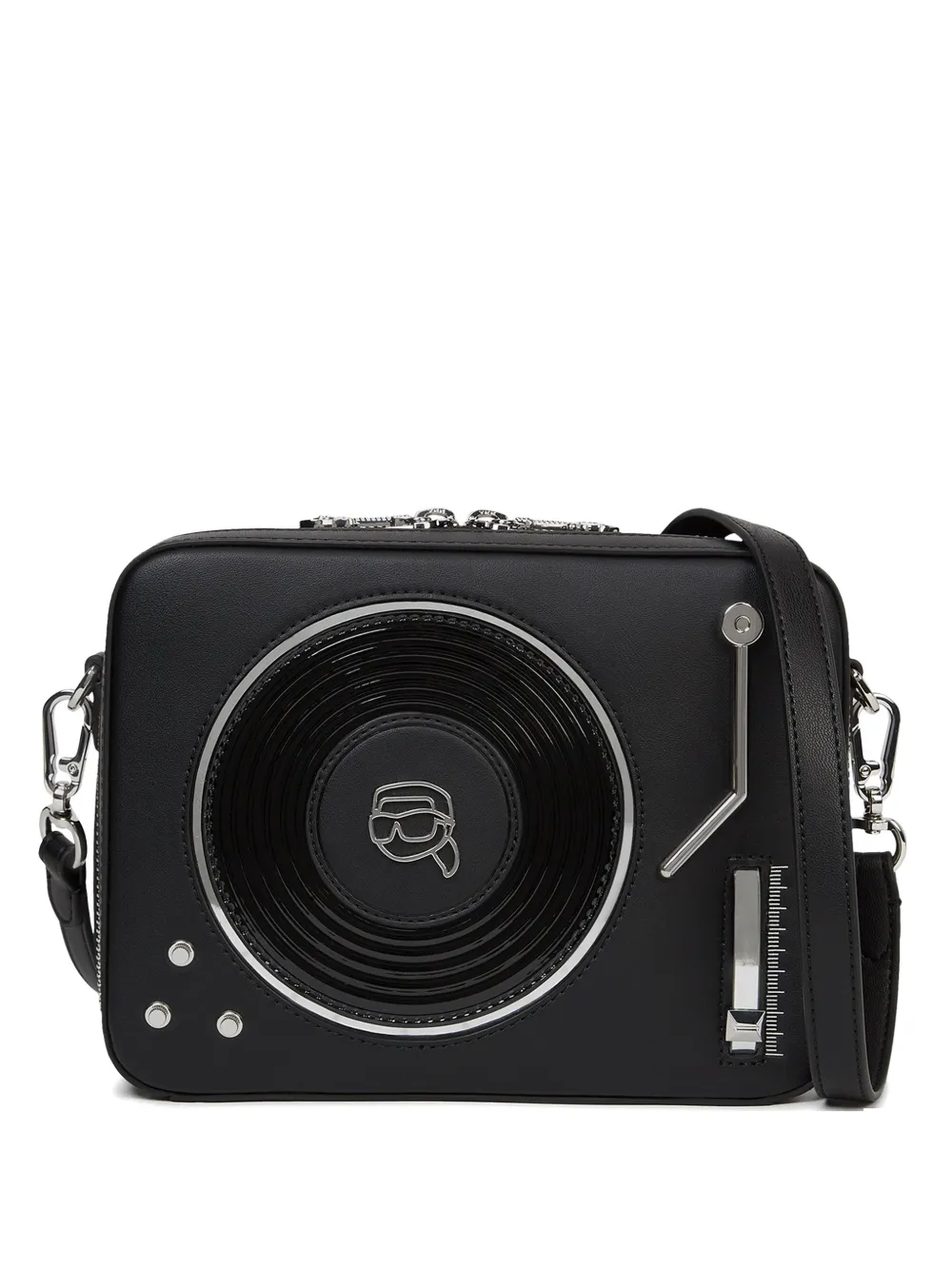 Karl Lagerfeld Ikon record player crossbody bag - Nero